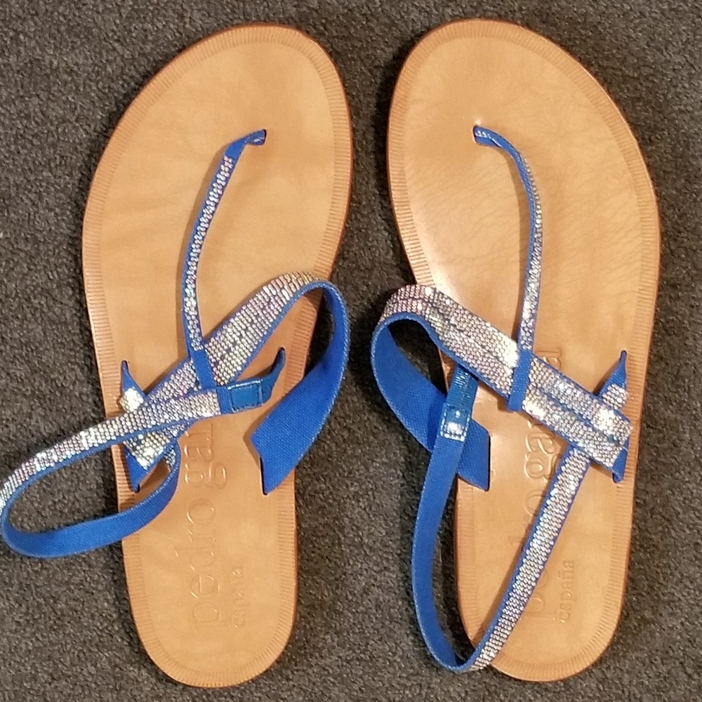 Pedro Garcia Blue Swarovski Sandals